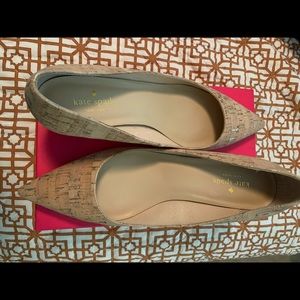 Beautiful cork block heel Kate Spade pump 10